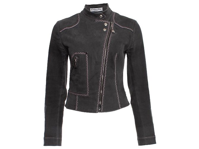 Christian Dior, Blazer y vaqueros de denim gris - vista 2