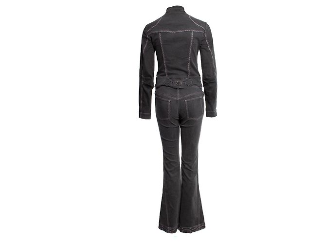 Christian Dior, Blazer y vaqueros de denim gris - vista 3