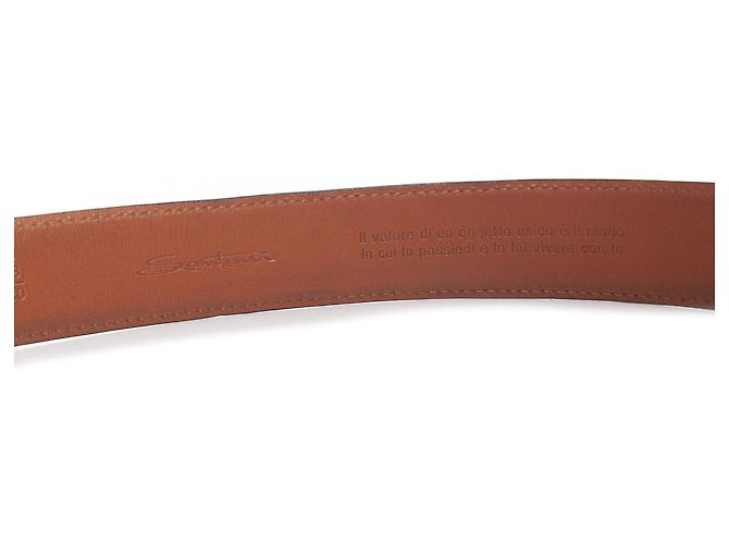 Santoni, Cinturón de piel de aligátor azul - vista 6