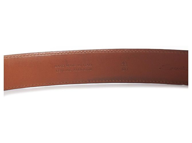 Santoni, Cinturón de piel de aligátor azul - vista 7