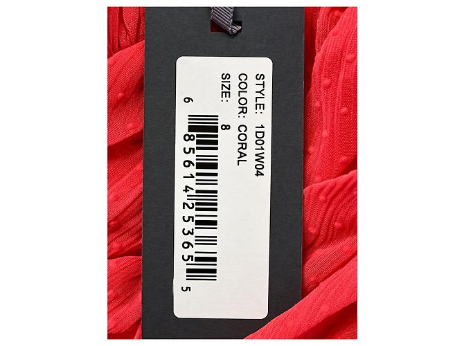 Vestido de cóctel de gasa rojo Vera Wang - vista 5
