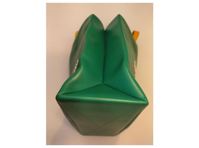 Louis Vuitton Borsa Shopping Package Shopper MM Verde Pelle - vista 3