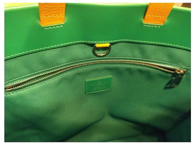 Louis Vuitton Borsa Shopping Package Shopper MM Verde Pelle - vista 5
