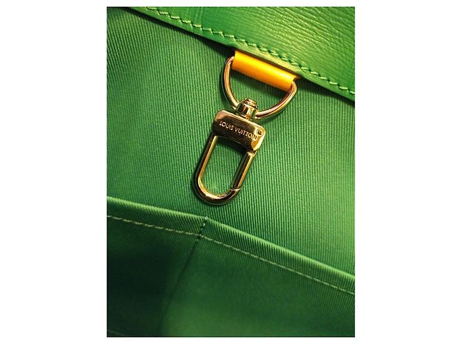 Louis Vuitton Borsa Shopping Package Shopper MM Verde Pelle - vista 6