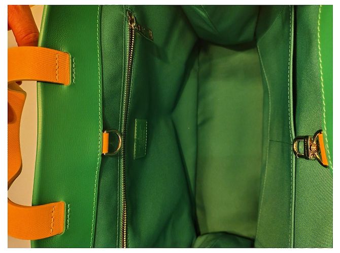 Louis Vuitton Borsa Shopping Package Shopper MM Verde Pelle - vista 8