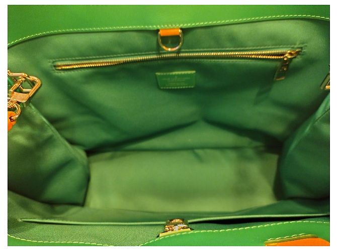 Louis Vuitton Borsa Shopping Package Shopper MM Verde Pelle - vista 9