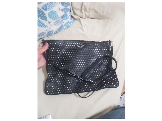 Borsa Zadig & Voltaire in pelle nera con borchie - vista 2