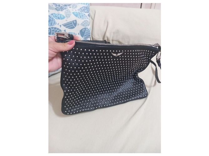 Borsa Zadig & Voltaire in pelle nera con borchie - vista 3