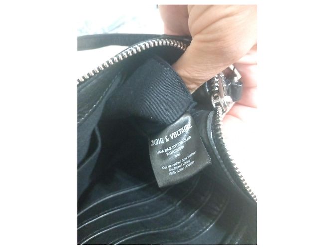 Borsa Zadig & Voltaire in pelle nera con borchie - vista 9