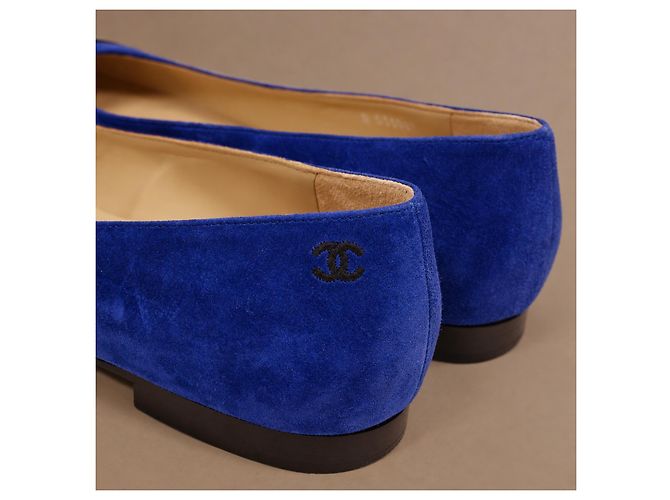 Chanel Gabrielle Ballerine Camoscio Blu - vista 10