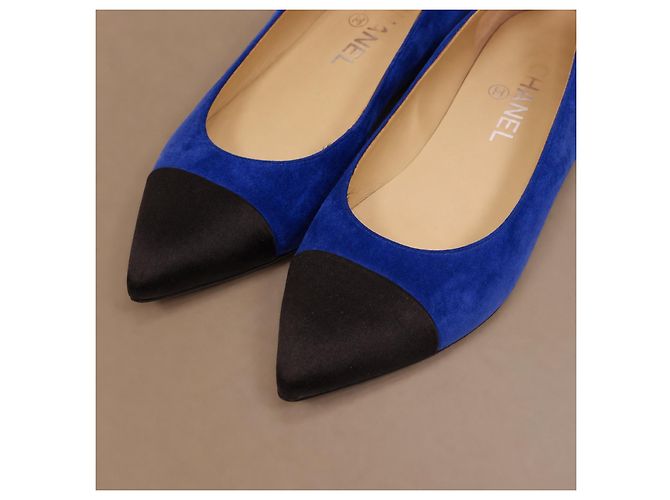 Chanel Gabrielle Ballerine Camoscio Blu - vista 11