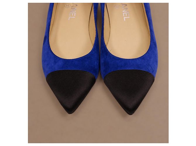 Chanel Gabrielle Ballerine Camoscio Blu - vista 12