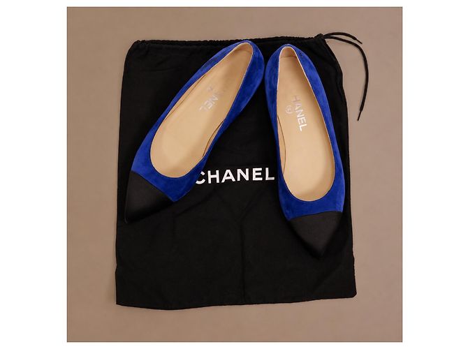 Chanel Gabrielle Ballerine Camoscio Blu - vista 16
