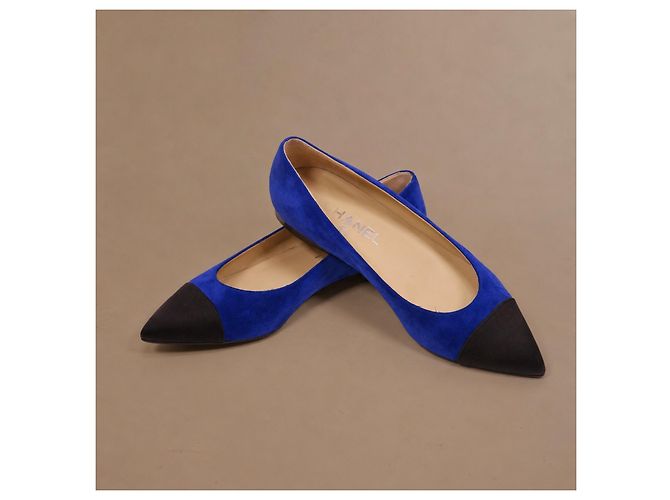 Chanel Gabrielle Ballerine Camoscio Blu - vista 2