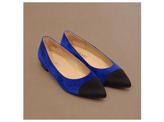 Chanel Gabrielle Ballerine Camoscio Blu - vista 3