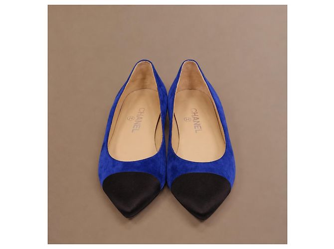 Chanel Gabrielle Ballerine Camoscio Blu - vista 4
