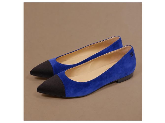 Chanel Gabrielle Ballerine Camoscio Blu - vista 5