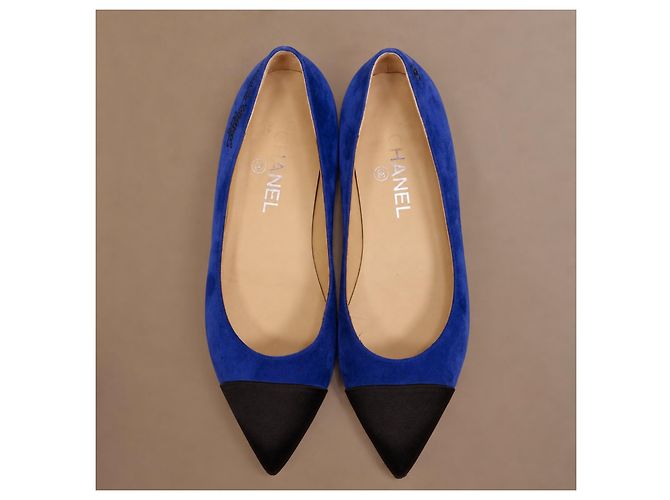 Chanel Gabrielle Ballerine Camoscio Blu - vista 7