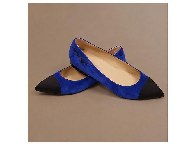 Chanel Gabrielle Ballerine Camoscio Blu - vista 8
