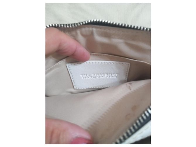 Marc Jacobs Borsa a tracolla The Snapshot in pelle bianca - vista 5
