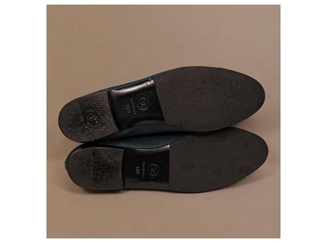 Bailarinas Chanel de ante verde oscuro - vista 11