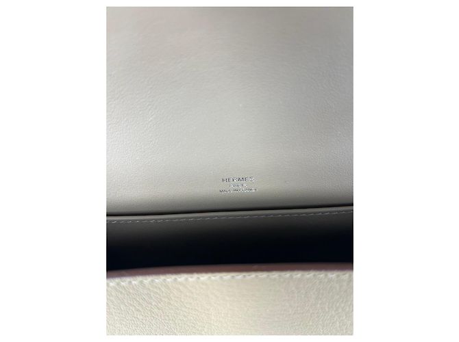 Hermès Borsa a Tracolla Geta Pelle Grana Taupe - vista 7