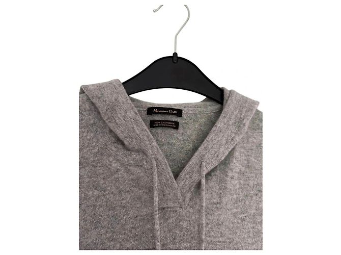 Massimo Dutti Grauer Kaschmir-Hoodie - Ansicht 2