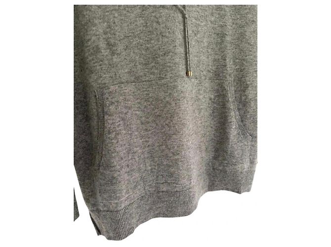 Massimo Dutti Grauer Kaschmir-Hoodie - Ansicht 4