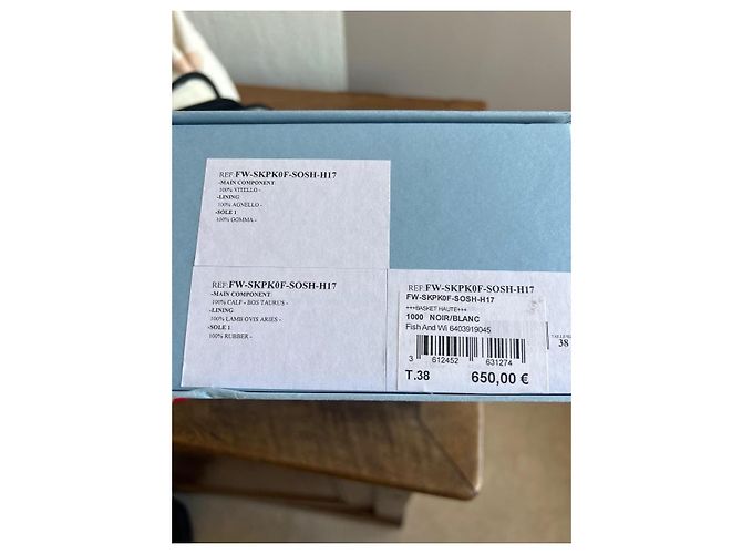 Lanvin Sneakers Alte in Camoscio Nero e Bianco - vista 7
