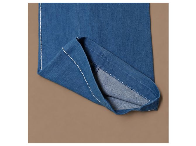 Chanel Runway Wide Leg Jeans Denim Azul - vista 13