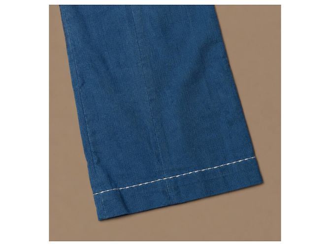 Chanel Runway Wide Leg Jeans Denim Azul - vista 8