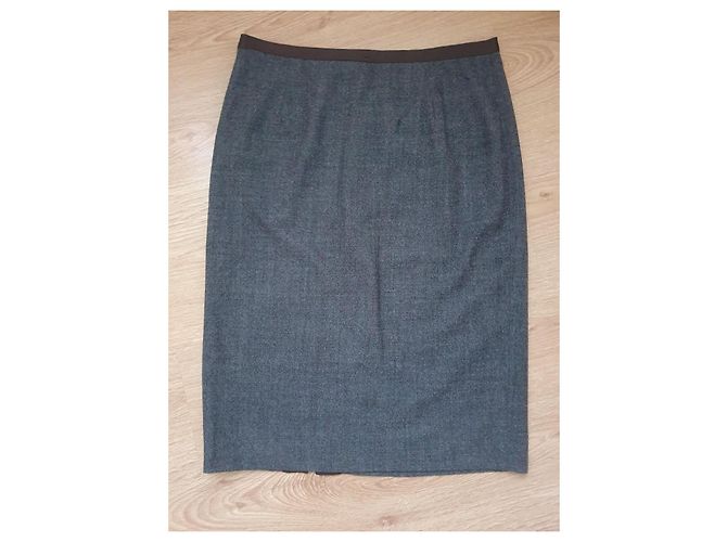 Falda lápiz Etro de mezcla de lana gris - vista 3