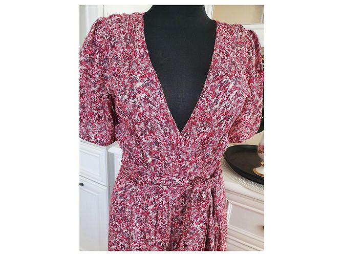 Ba&sh Viskose Wickelkleid mit Blumenprint - Ansicht 7