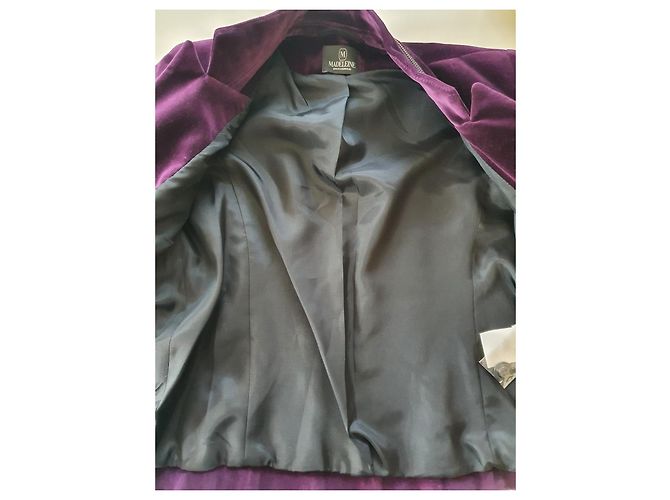 Autre Marque Giacca in velluto viola Madeleine - vista 4