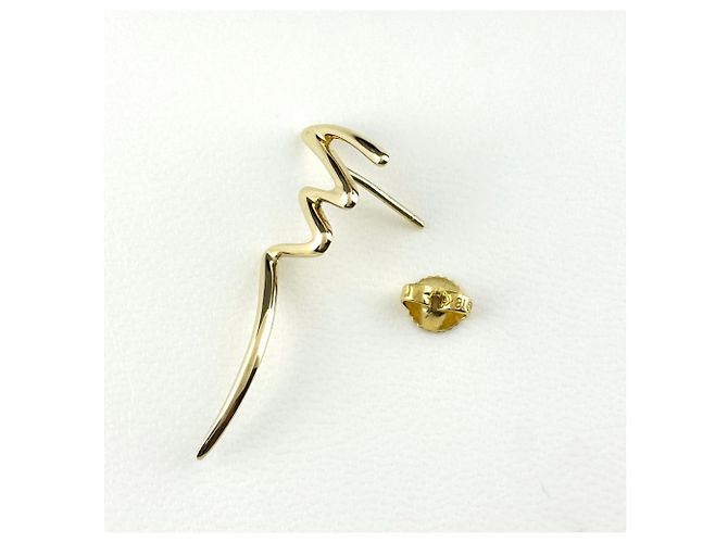 Autre Marque Boucles d'oreilles Tiffany & Co. Scribble en or jaune Paloma Picasso - vue 3