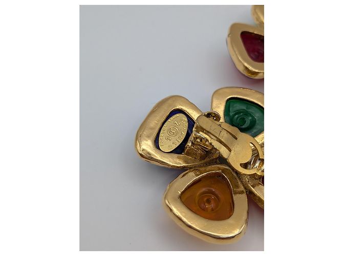Chanel Vintage Gripoix Ohrringe bunt - Ansicht 3