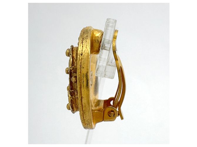 Orecchini a clip Chanel placcati oro - vista 2