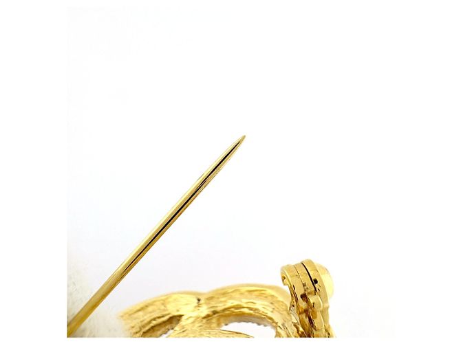 Spilla Christian Dior in oro con strass - vista 4