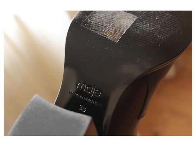 Maje Botas Cowboy em Couro Preto - vista 3