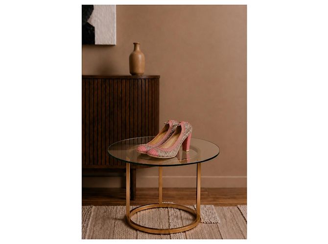Chanel Décolleté in pelle di lucertola rosa - vista 9