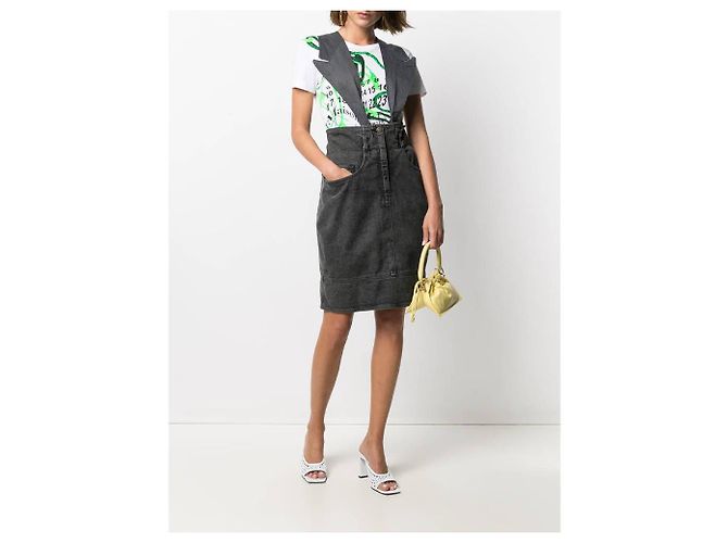 Autre Marque Moschino Kleid aus dunkelgrauer Baumwolle - Ansicht 2