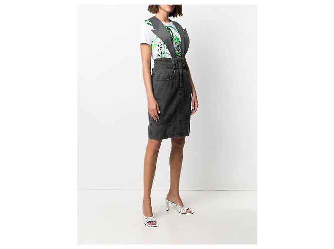 Autre Marque Moschino Kleid aus dunkelgrauer Baumwolle - Ansicht 5