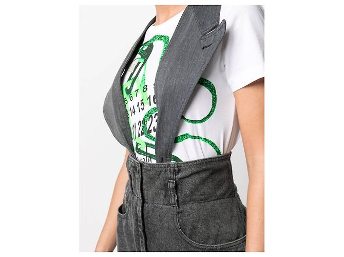 Autre Marque Moschino Kleid aus dunkelgrauer Baumwolle - Ansicht 6
