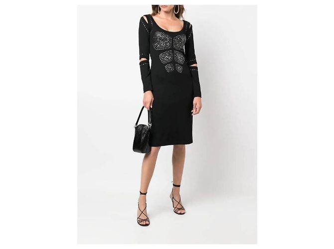 Autre Marque Abito Versace Jeans Couture nero con cut-out - vista 2
