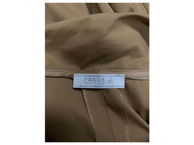Autre Marque Pantalones Prada años 90 de algodón beige - vista 3