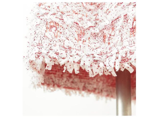 Falda Chanel de mezcla de fibras y cinta de tweed fancy - vista 15
