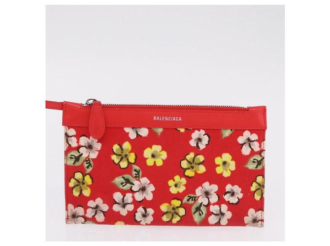 Balenciaga Navy Cabas S Tote Bag Canvas Red Silver 339933 - vista 23