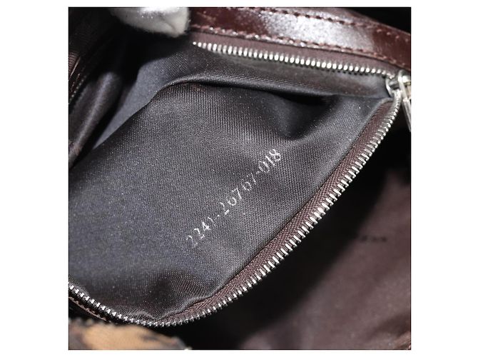 FENDI Zucca Canvas Mamma Baguette Shoulder Bag Black Brown - vista 12