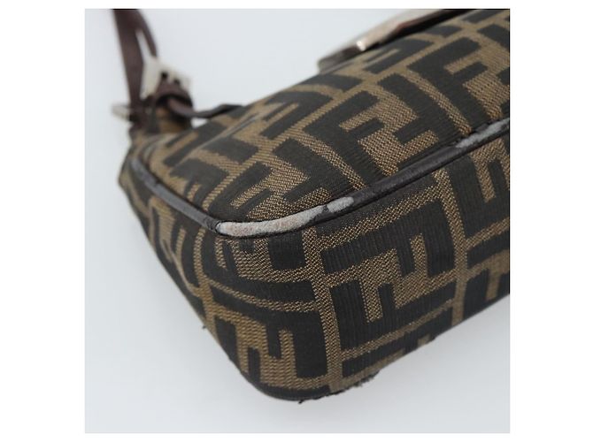 FENDI Zucca Canvas Mamma Baguette Shoulder Bag Black Brown - vista 15