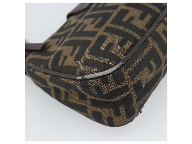 FENDI Zucca Canvas Mamma Baguette Shoulder Bag Black Brown - vista 17